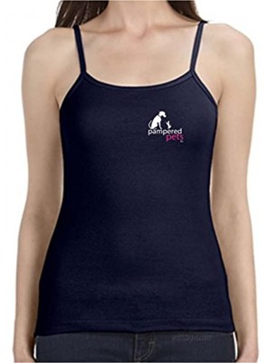 Pampered Pets Paws Edition Ladies' Baby Rib Spaghetti Strap Tank Top XX-Large Navy