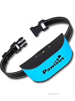 Pawious Bark Collar for Dogs Humane No Shock Rechargeable Anti Barking Collar No Harmful Prongs Sound and Vibration 7 Sensitivity Levels for Small and Medium Dogs