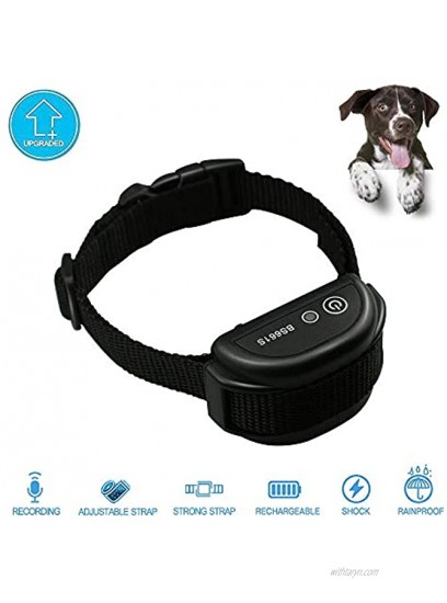 Pet Fence No Bark Collar Rechargeable Anti Shock Training Collar with Adjustable Sensitivity Level