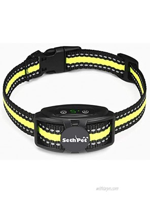 Seth Pet Smart Bark Collar No Shock Correction Waterproof Sound and Vibration Dual Training Modes Anti-False Triggering for Small and Medium Dogs