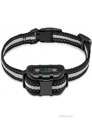 Winod 2020 New Bark Collar with Waterproof Rechargeable Anti Barking with Beep Vibration No Harm Shock 5 Sensitivity Levels and A Free Training Whistle Offered