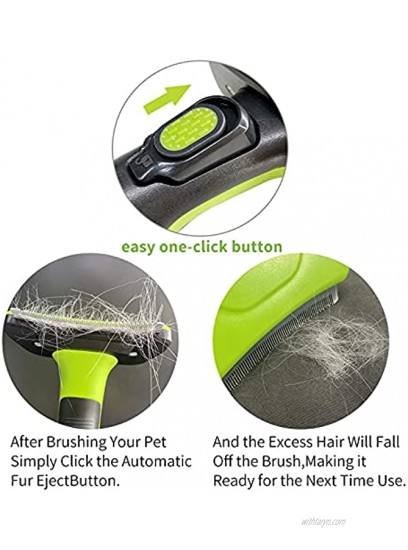 JOYPAWS Pet Grooming Brush Professional Undercoat Deshedding Tool for Dogs and Cats Effectively Reduces Shedding by Up to 95% Self-Cleaning Long or Short Hair Remover