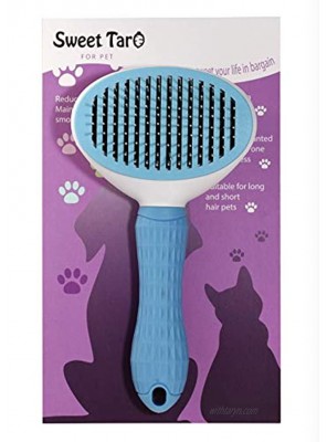 Sweet taro Pet grooming brush effectively reduce shedding best gift under $10 for your dog and cat gently removes loose undercoat and tangled hair massage tips for long and short hair