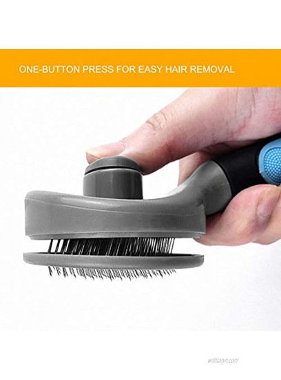 WiissTD Cats& Dogs Hair Shedding and Grooming Brush for Different Sizes Hairs with up to 96% Reduces Shedding Gentle Massage pet Suitable for Long or Short Hair