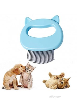 Cat Comb Pet Short & Long Hair Removal Massaging Shell Comb Soft Deshedding Brush Grooming And Shedding Matted Fur Remover Massage Dematting Tool For Dog Puppy Rabbit Blue