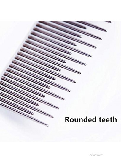 Pet Comb Long and Short Teeth Comb for Dogs & Cats Pet Hair Comb for Home Grooming Kit Removes Knots Mats and Tangles