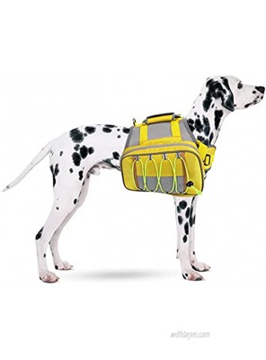 ASENKU Dog Backpack Dog Saddle Bag Pet Hiking Gear for Walking Camping Training Travel Pet Saddle Backpacks for Medium Large Breeds