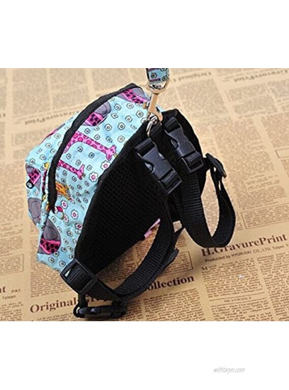 O&C Puppy Dog Backpack,Saddle Bags,Back Pack with Training Lead Leash
