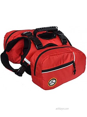 smartelf Dog Backpack Hiking Gear 2 in 1 Detachable Saddle Bag Hound Rucksack for Travel Camping Hiking Medium Large Breeds