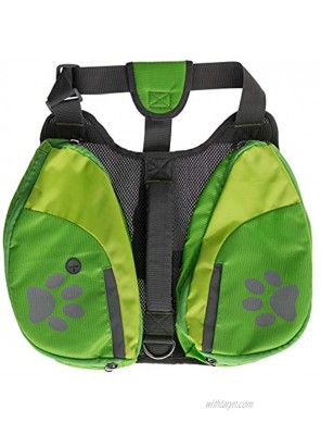 TOP PAW Green Dog Backpack~Large~
