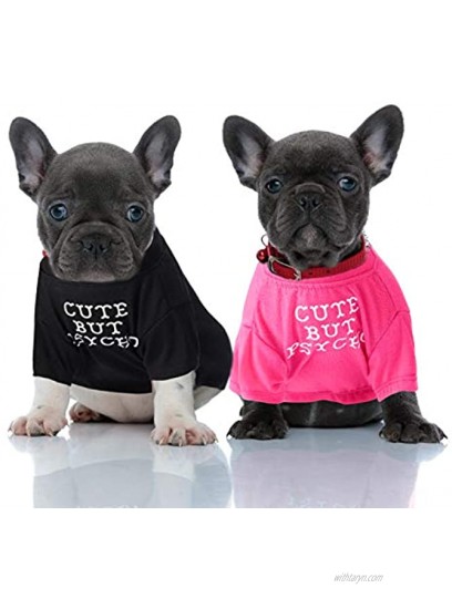 6 Pieces Dog Shirts Printed Letter Puppy Shirts Cute Breathable Puppy Sweatshirt Dog Clothes Pet Apparel for Small and Medium Dog Small