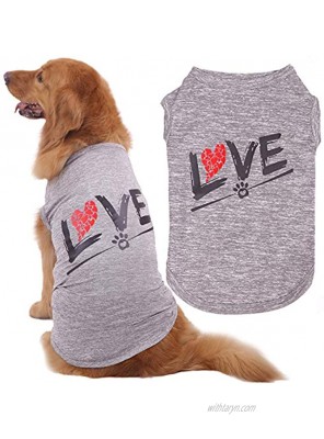 CAISANG Dog Shirts Love Puppy T-Shirt Mommy Sweatshirt Pets Clothes Sleeveless Vest Doggy Clothing Crewneck Womens Shirts Cool Apparel for Small Medium Large Dogs Cats Sport Outfits Pet 5XL