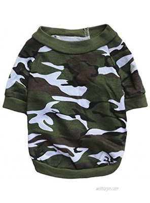 DroolingDog Dog Clothes Dog Camo Tee Shirts Camouflage T Shirt Pet Apparel for Dogs