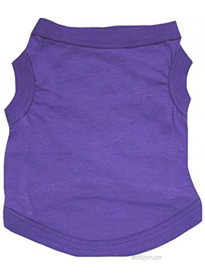Petitebella Plain Single Color Puppy Dog Shirt Large Purple