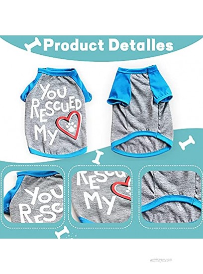 Yikeyo Dog Clothes for Small Dogs Boy Yorkie Chiuahaha Shih tzu Cute Summer Puppy Clothes Shirt Pet Clothing Doggy Male Appare,Set of 4 4PC Love,Free Kisses,Babe,EAT Sleep Small