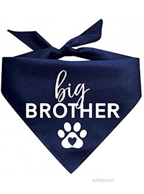 Big Brother with Heart Paw Matching Family Dog Bandana Assorted Colors