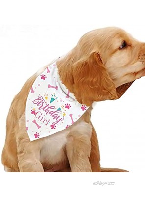 Blue Leaves Dog Birthday Bandana Birthday Girl Dog Birthday,Dog Party Supplies Dog Birthday Photo Prop Dog Scarf for Medium Large Dog