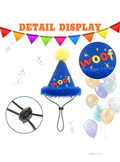 Dog Birthday Bandana Boy with Hat Dog Birthday Banner Dog Birthday Party Supplies- 15pcs Colorful Banners Decorations Kit for Puppy Party Accessory
