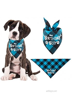 TCBOYING Dog Birthday Boy Bandana Dog Birthday Party Supplies Dog Birthday Triangle Scarf for Dog Puppy Birthday Decoration
