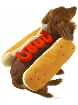 Casual Canine Hot Diggity Dog Costume Medium fits lengths up to 16 Ketchup