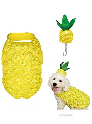 cyeollo Dog Halloween Costume Pineapple Dress-up Costumes Cosplay Outfits Funny Holiday Clothes for Large Dogs Size XL