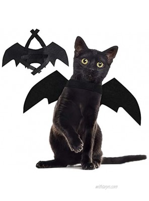 D-FantiX Halloween Cat Bat Wings Costume 2Pack Pet Bat Wing Halloween Decorations for Pet Dog Puppy Kitty Party Bat Cosplay M and S Size