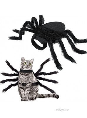 Halloween Spider Costume for Dog Cat, Halloween Pet Costume Halloween Decorations, Spider Decor Halloween Party Supply, Spider Cosplay Costumes with Adjustable Velcro for Small Medium Dogs and Cats