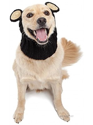 Zoo Snoods Black Bear Dog Costume Neck and Ear Warmer Hood for Pets
