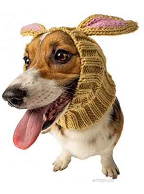Zoo Snoods Jack Rabbit Dog Costume Neck and Ear Warmer Hood for Pets