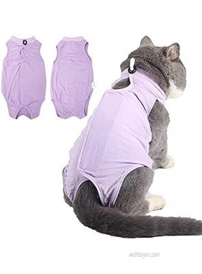 Coppthinktu Cat Professional Recovery Suit for Abdominal Wounds or Skin Diseases Cat Surgery Recovery Suit E-Collar Alternative Soft Kitten Spay Recovery Suit Anti Licking Wounds