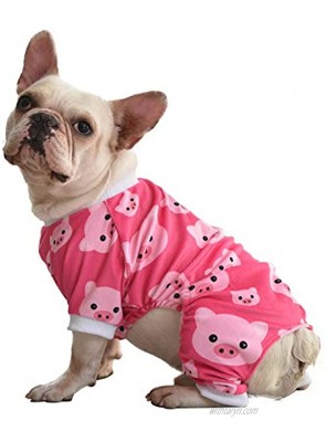 CuteBone Pink Pig Dog Pajamas Cute Cat Clothes Pet Pjs Onesie Medium P46M