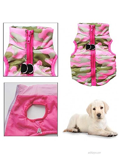 Dog Jackets for Small Medium Dogs Girl Pink Dog Winter Coat Yorkie Chihuahua Pack of 2