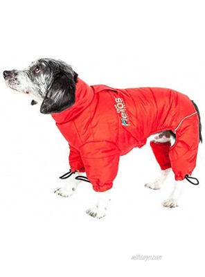 DOGHELIOS 'Thunder-Crackle' Full-Body Bodied Waded-Plush Adjustable and 3M Reflective Pet Dog Jacket Coat w Blackshark Technology