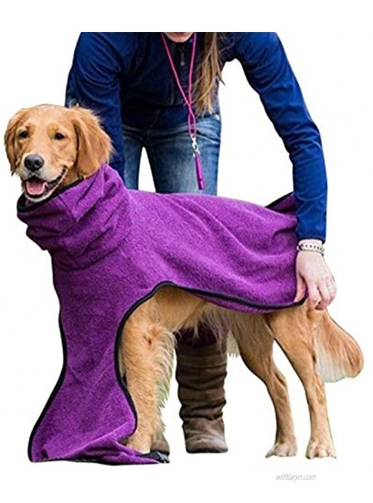 Esobo Fashion Winter Dog Solid Color Keep Warm Puppy Pet Vest Coat Hoodies Jacket Soft Fleece Dog Clothes X-Large,Purple