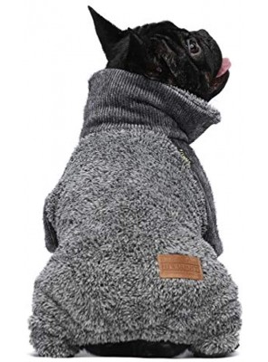 Fitwarm Fuzzy Thermal Turtleneck Dog Clothes Winter Outfits Pet Jumpsuits Cat Coats Velvet