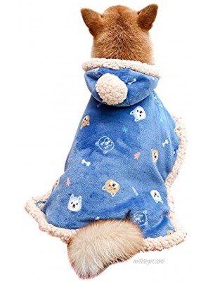 Fulvara Dog Coat,Fleece Dog Warm pet Clothes,Soft & Warm Multi-Function & Washable Pet Blanket Cover