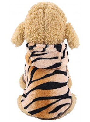 Pet Winter Clothes for Dog Cute Tiger Pattern Pet Clothes for Dog Ultra Cozy Soft Doggy Kitten Outfit Autumn Winter Cashmere Puppy Coat