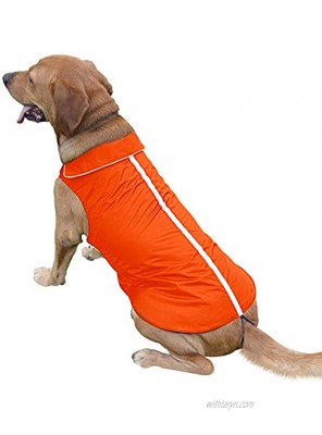PETCEE Dog Jackets,Dog Winter Coat Warm Dog Clothes Jacket for Small Medium Large Dogs with Lofty Collar Waterproof Windproof Pet Dogs Apparel for Cold Weather 2 Layer XS 5XL