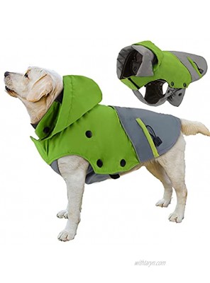 PETLOFT Dog Winter Jacket Reflective Waterproof Dog Winter Coat Windproof Warm Outdoor Fleece Winter Dog Jacket with Detachable Fleece Lining