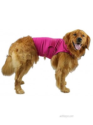 YESTAR Comfort Dog Anxiety Relief Coat,Dog Anxiety Vests for Thunderstorm,Travel,Fireworks,Vet Visits,Separation XS Small Medium Large XL DogL,Rose