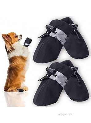 CALHNNA Dog Shoes Anti-Slip Paw Protector Dog Boot for Small Medium Dogs and Cat Puppies 4PCS