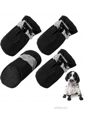 CALHNNA Dog Shoes Dog Booties Anti-Slip Dog Boots for Small Medium Dogs and Puppies Paw Protector 4PCS