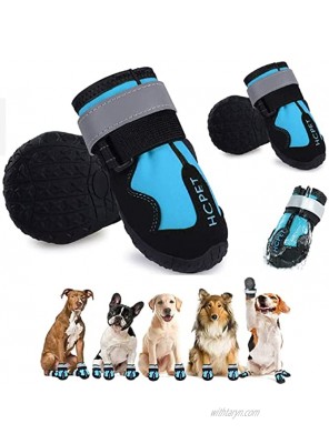 ECOCONUT Dog Shoes for Hot Pavement Waterproof Dog Boots for Small Medium Dogs Dog Summer Hiking Booties with Reflective Straps for Anti-Slip Breathable and Comfortable Material 4PCS