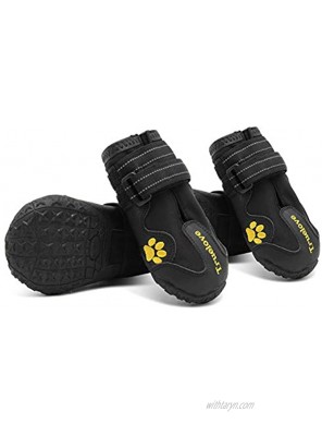 MOKCCI Truelove Dog Boots Waterproof Dog Shoes with Best Reflective Straps for Small Medium Large
