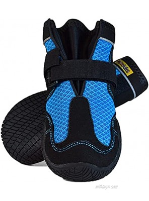 Muttluks Mud Monsters Summer Dog Boots – Rugged Barefoot Technology – Protects Paws – Flexible Rubber Soles Traction Treads – Pet Booties – XXS-XL – 2 Pack