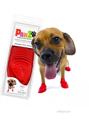 PawZ Dog Boots | Rubber Dog Booties | Waterproof Snow Boots for Dogs | Paw Protection for Dogs | 12 Dog Shoes per Pack Colored