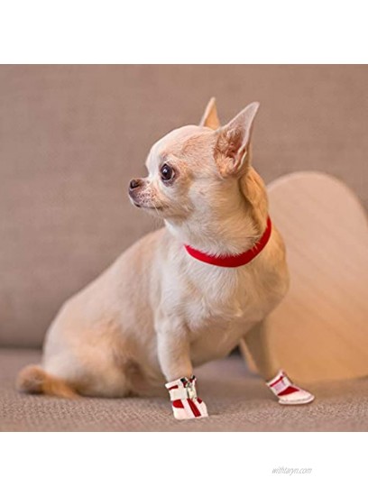 Sadnyy 8 Pieces Mesh Dog Shoes Pet Boots Breathable Dog Shoes for Small Doggy Adjustable Non-Slip Zipper Summer Pet Shoes Pet Paw Protector for Hot Pavement