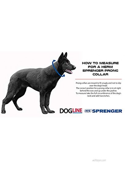 Herm Sprenger Black Stainless Steel Prong Dog Training Collar Ultra-Plus Pet Pinch Collar No-Pull Collar for Dogs Anti Pull Training Collar Made in Germany