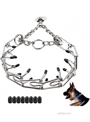 Love Dream Dog Prong Training Collar Metal Choke Pinch Dog Collar with Comfort Tips Adjustable Pet Training Collar for Small Medium Large Dogs Medium