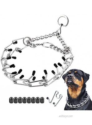 Mayerzon Dog Prong Collar Classic Stainless Steel Choke Pinch Dog Chain Collar with Comfort Tips 5